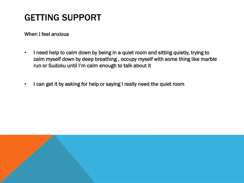 getting support