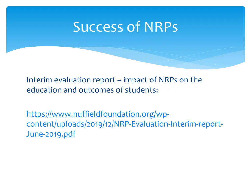 success of nrps