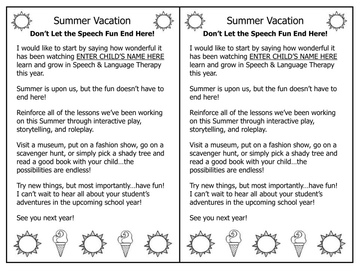 summer vacation don t let the speech fun end here