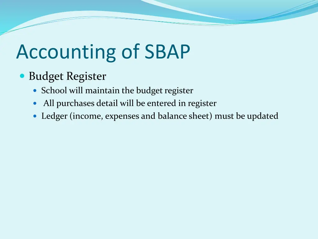 accounting of sbap 2