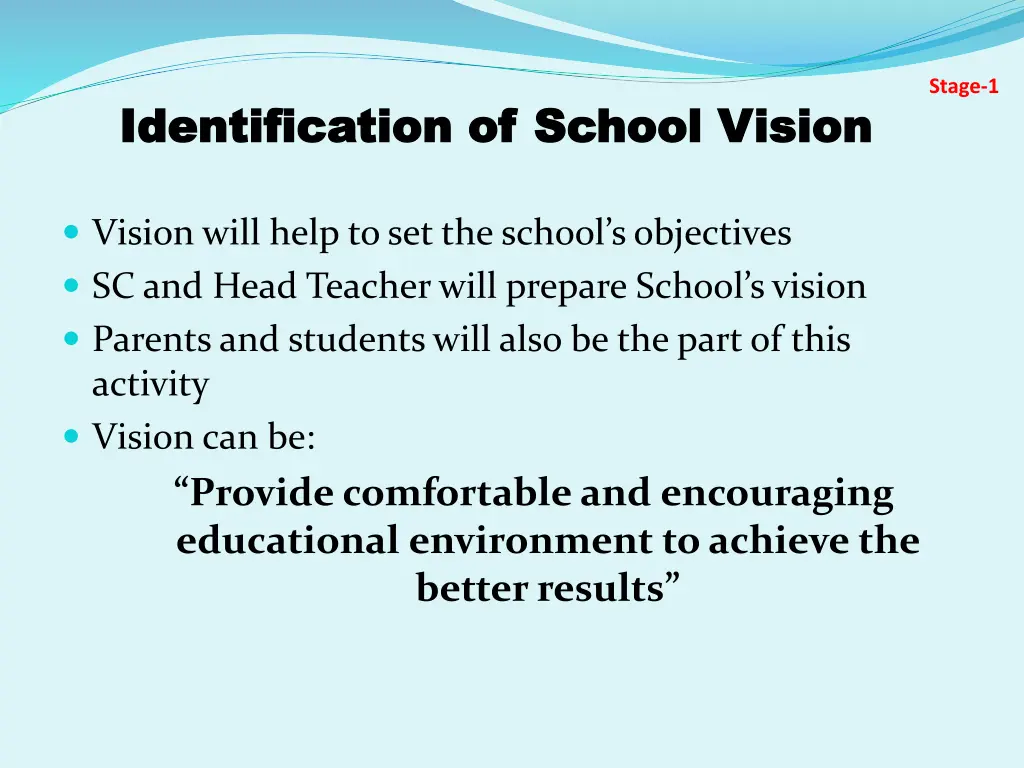 identification of school vision identification