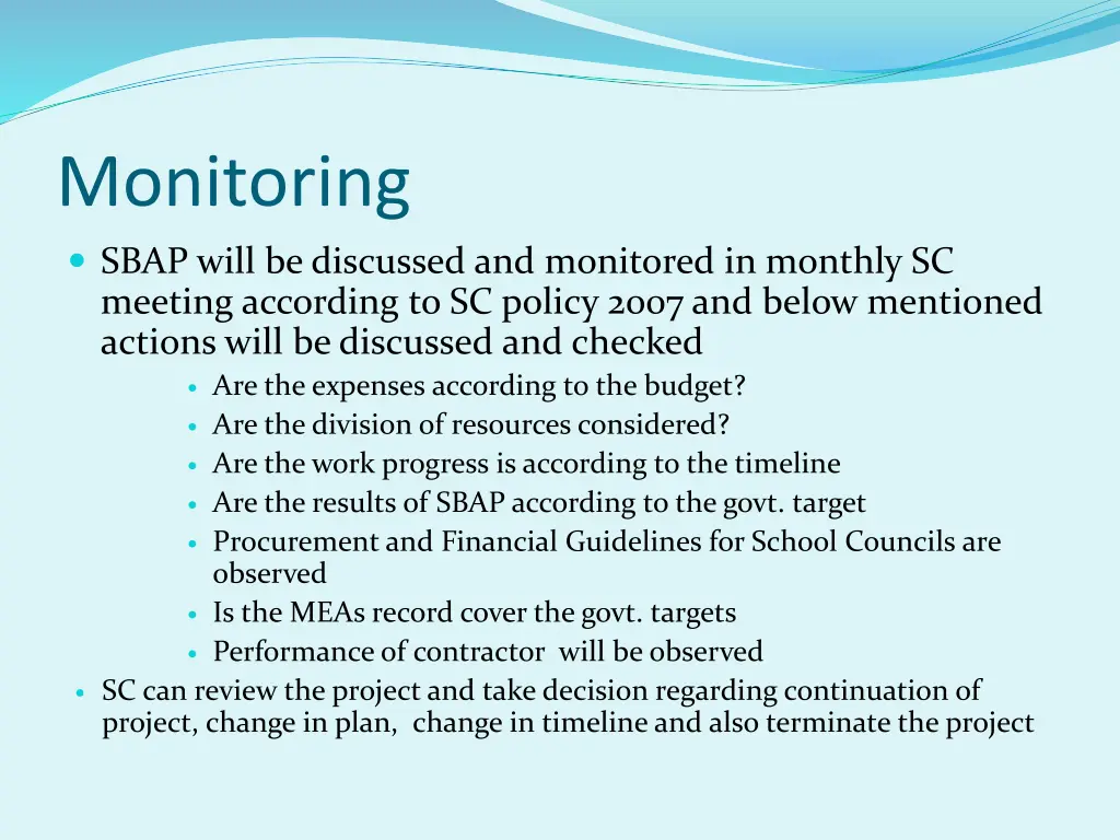 monitoring