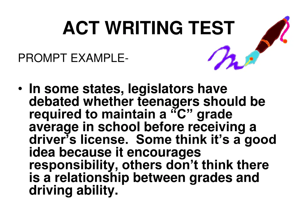 act writing test 10