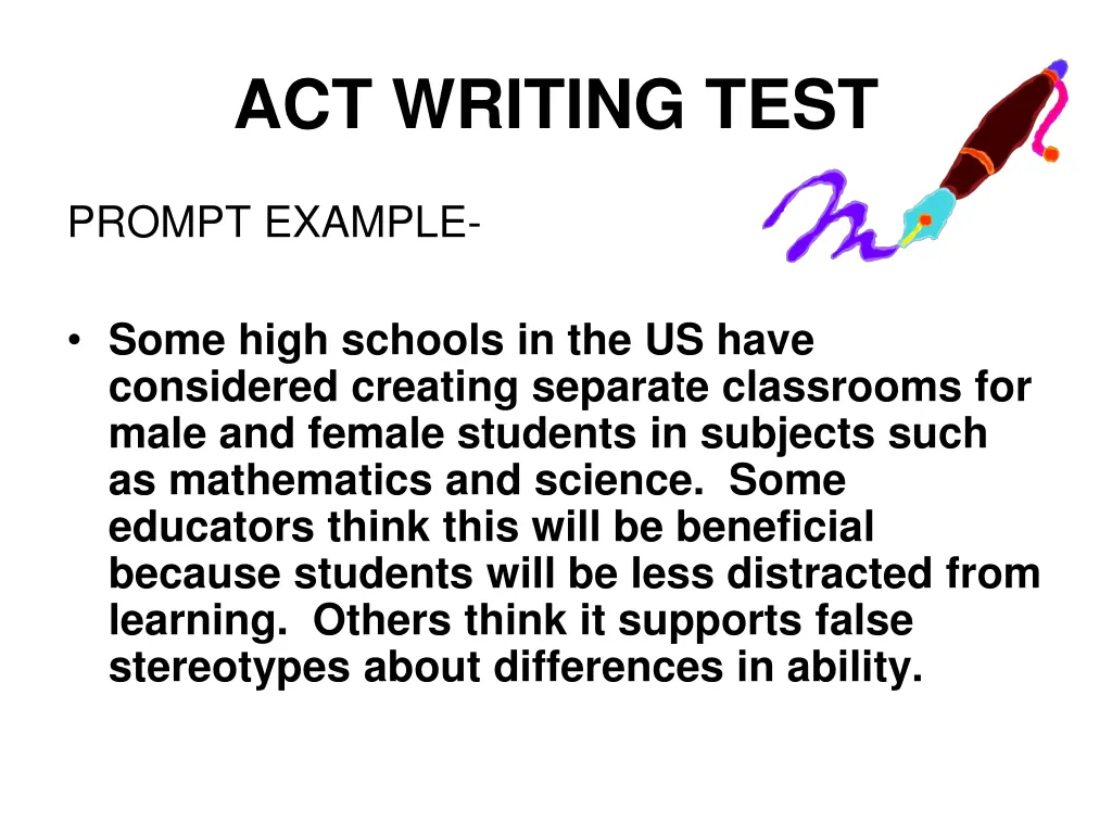 act writing test 11