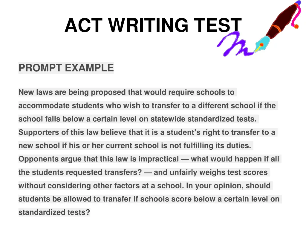 act writing test 12