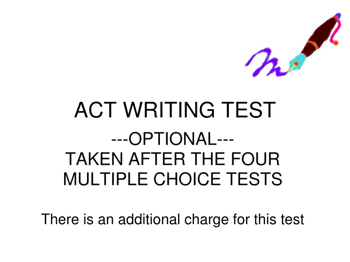 act writing test optional taken after the four
