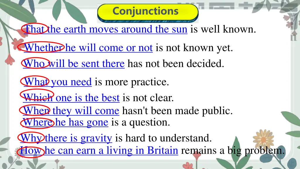 conjunctions