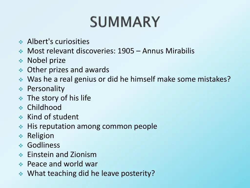 albert s curiosities most relevant discoveries