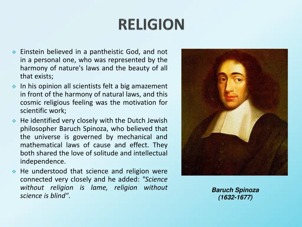 einstein believed in a pantheistic