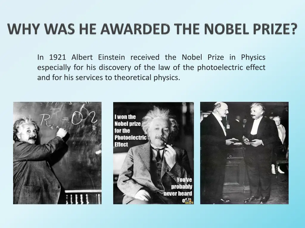 in 1921 albert einstein received the nobel prize
