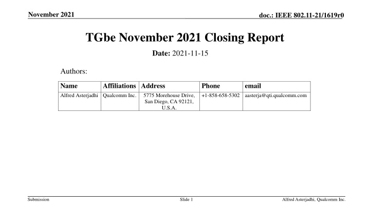 november 2021