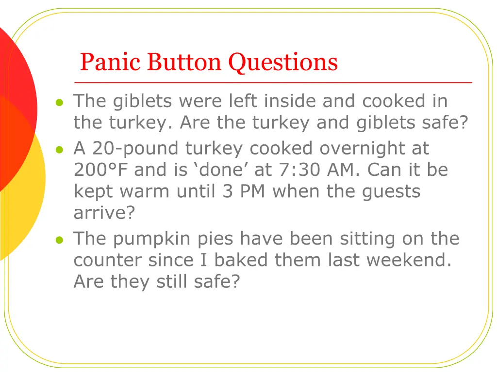 panic button questions