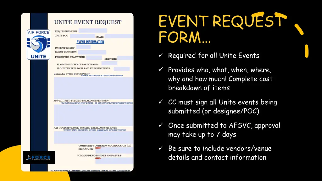 event request form