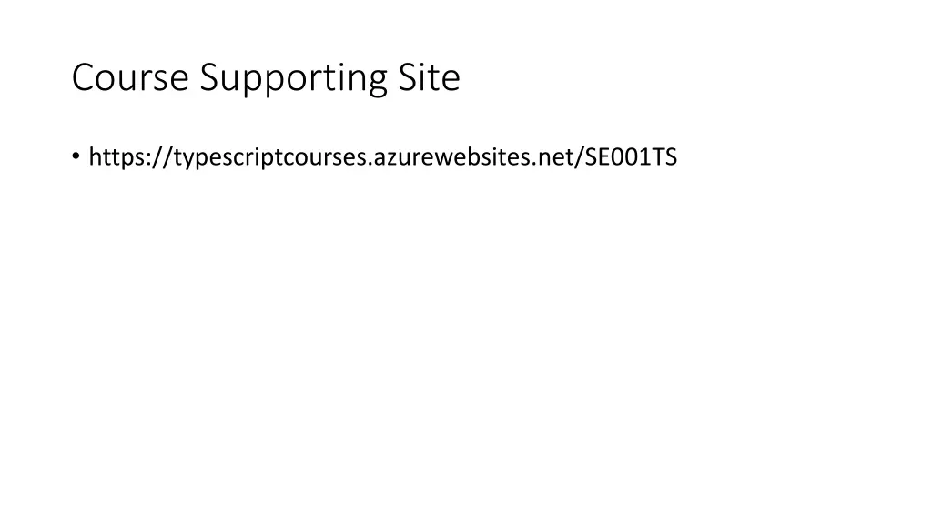 course supporting site
