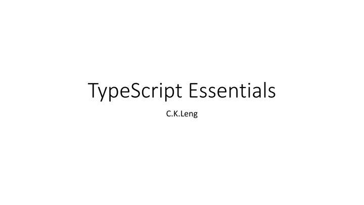 typescript essentials