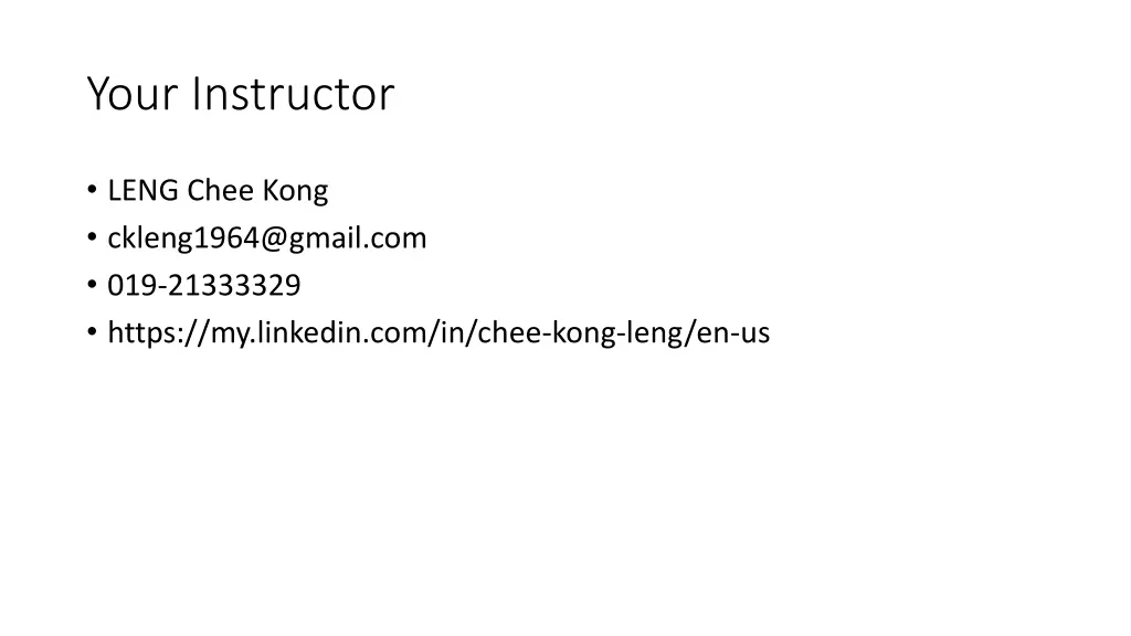 your instructor