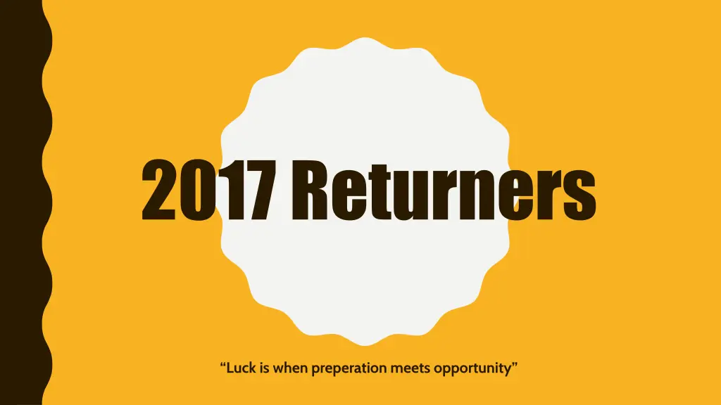2017 returners