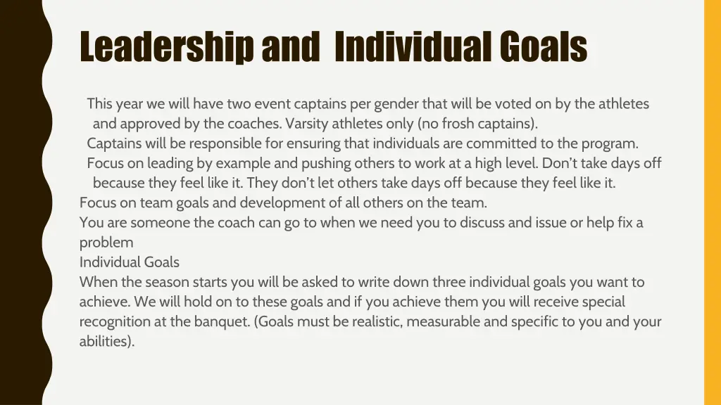 leadership and individual goals