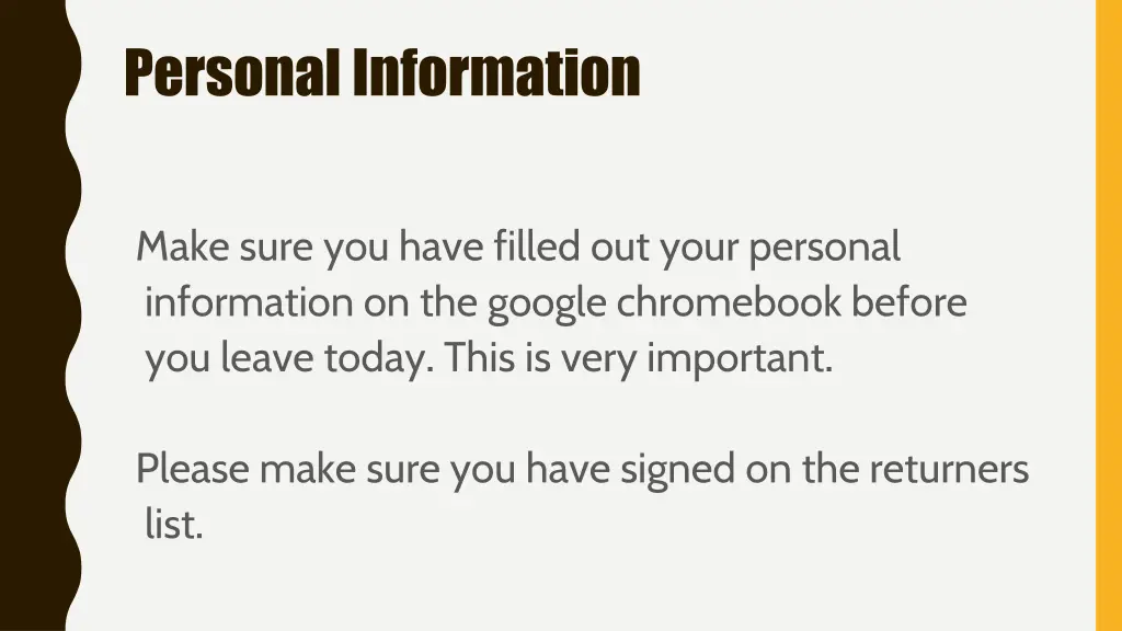 personal information 1