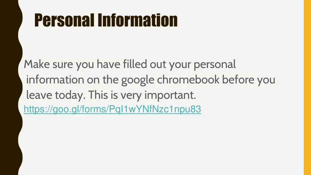 personal information