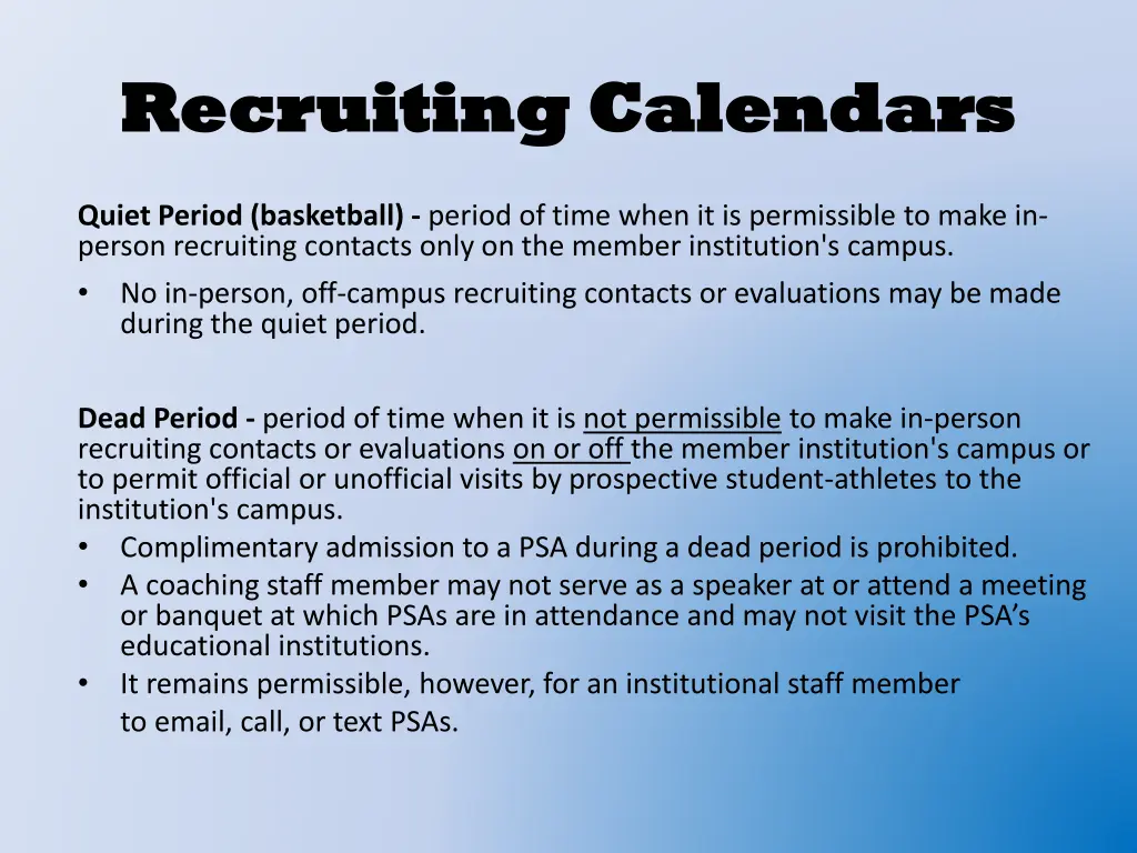 recruiting calendars recruiting calendars 1