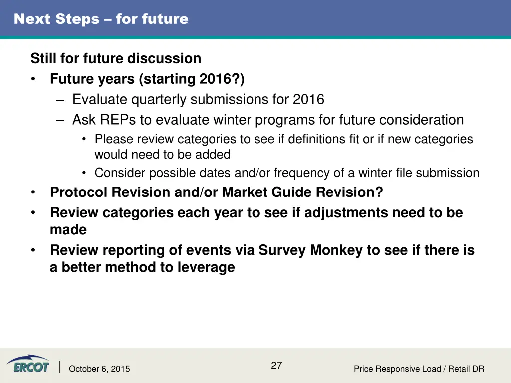 next steps for future