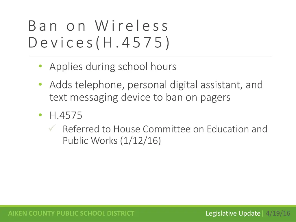ban on wireless devices h 4575