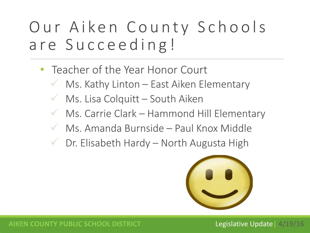 our aiken county schools are succeeding