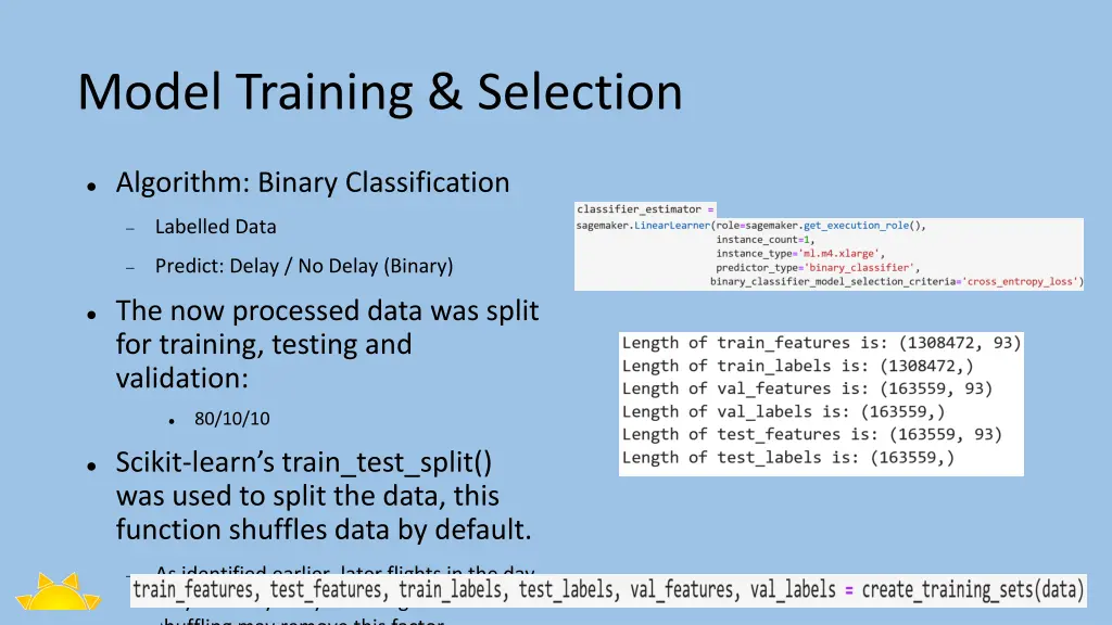 model training selection