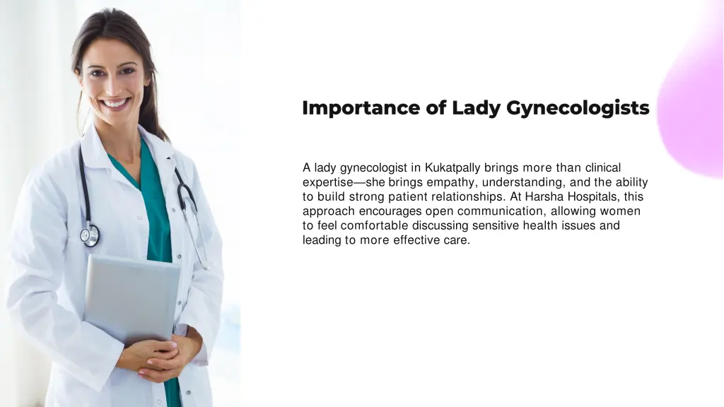 a lady gynecologist in kukatpally brings more