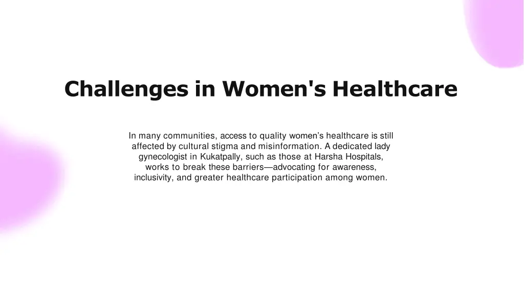 challenges in women s healthcare