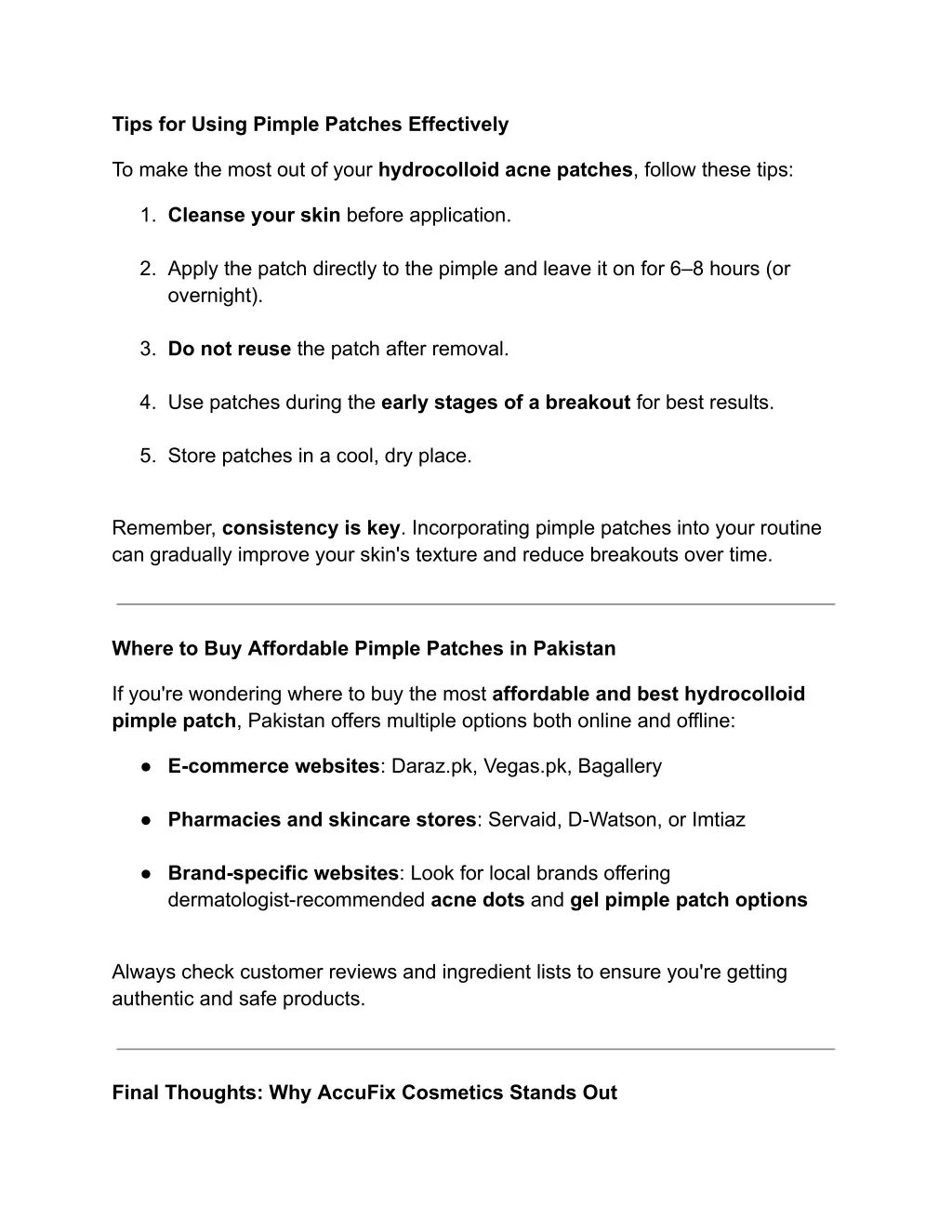 tips for using pimple patches effectively