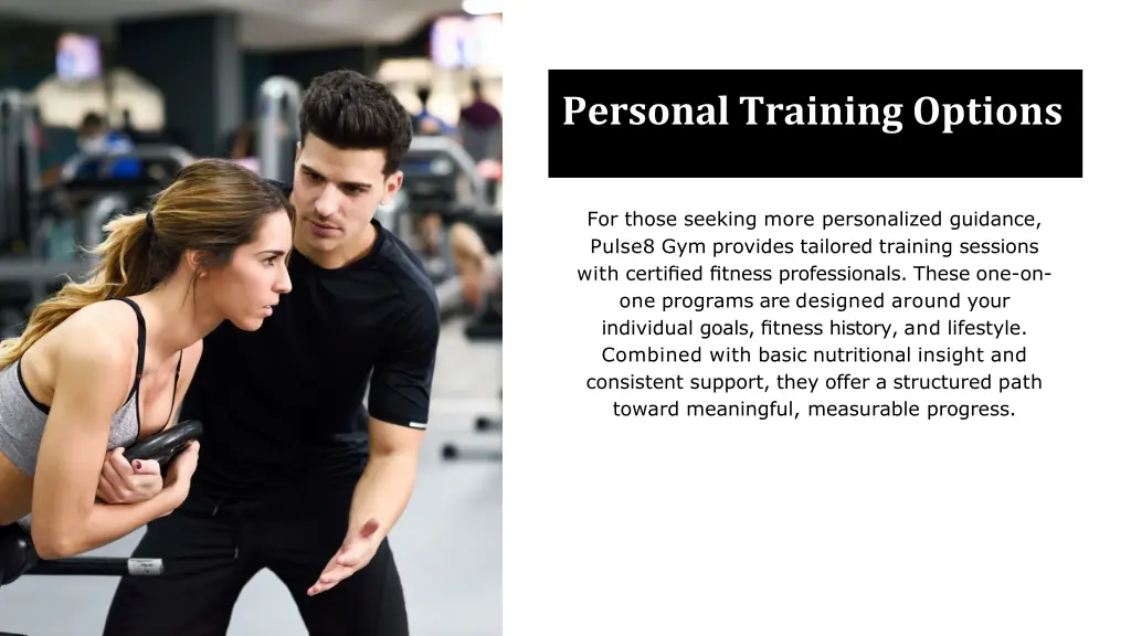 personal training options