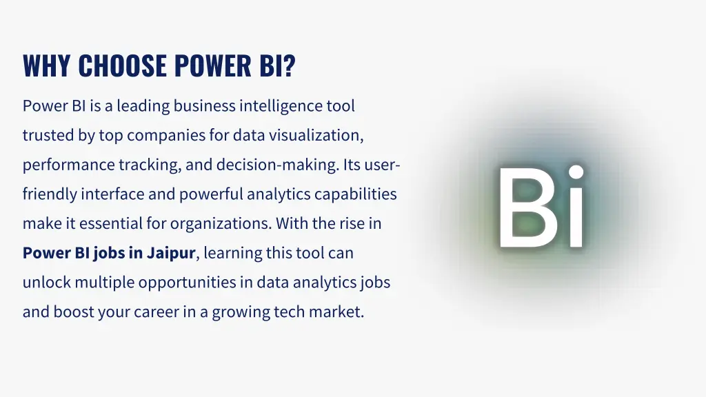 why choose power bi