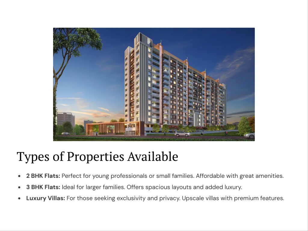 types of properties available
