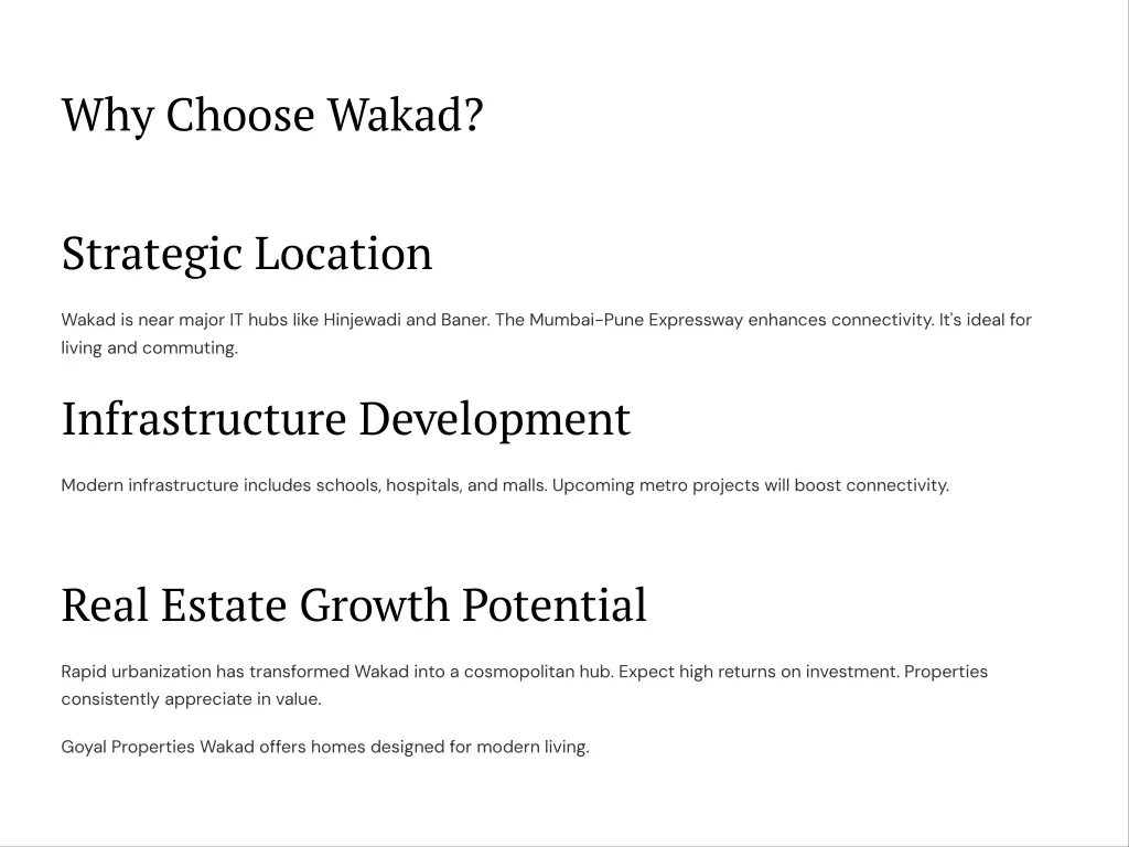 why choose wakad