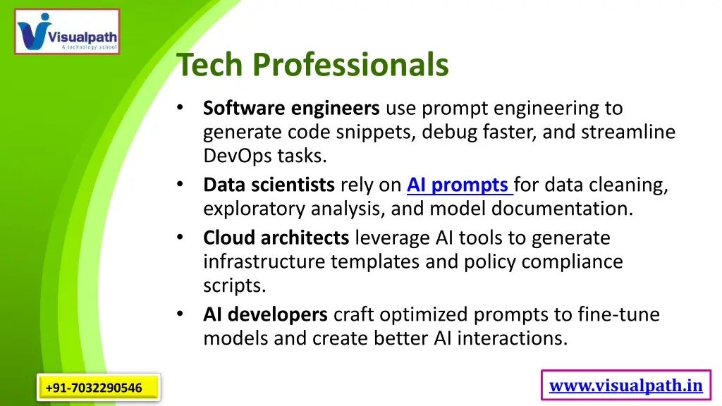 tech professionals software engineers use prompt