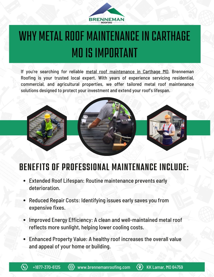 why metal roof maintenance in carthage