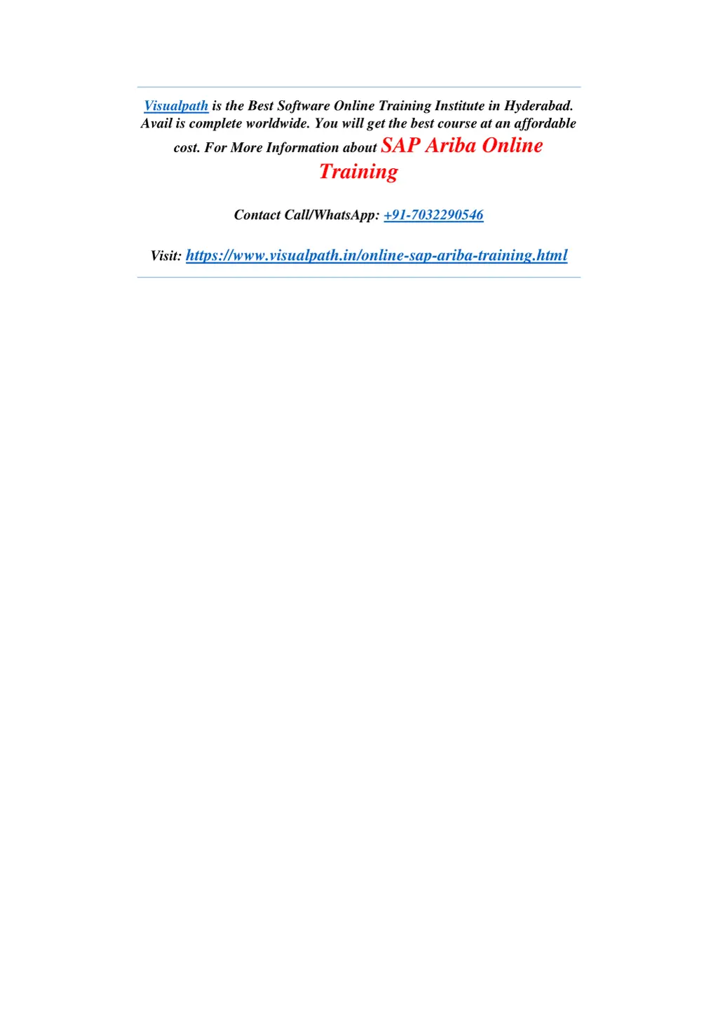 visualpath is the best software online training