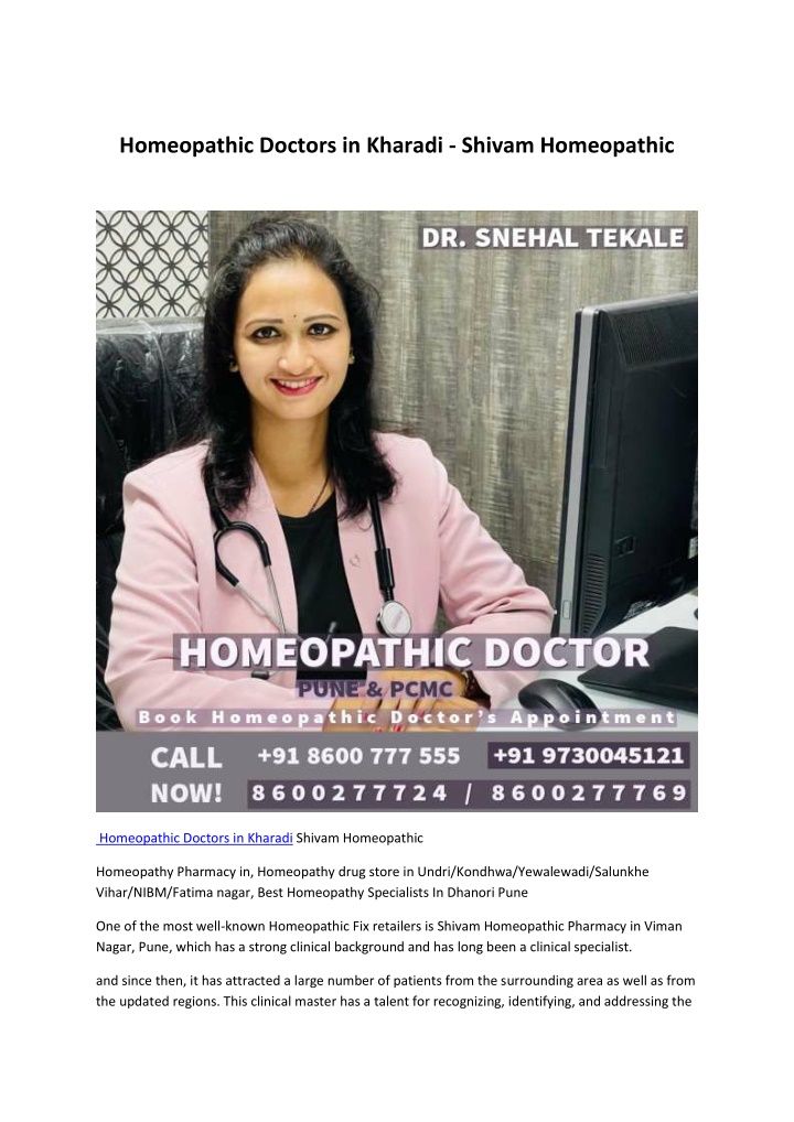 homeopathic doctors in kharadi shivam homeopathic