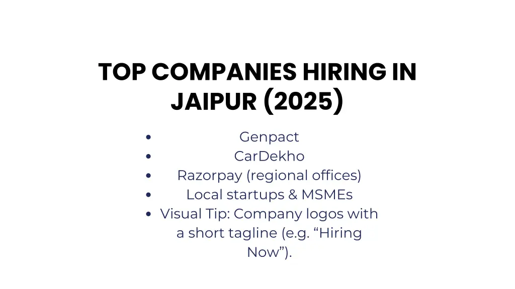 top companies hiring in jaipur 2025