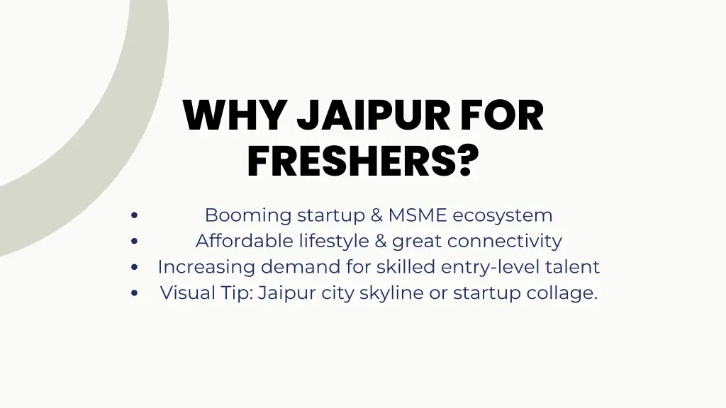 why jaipur for freshers