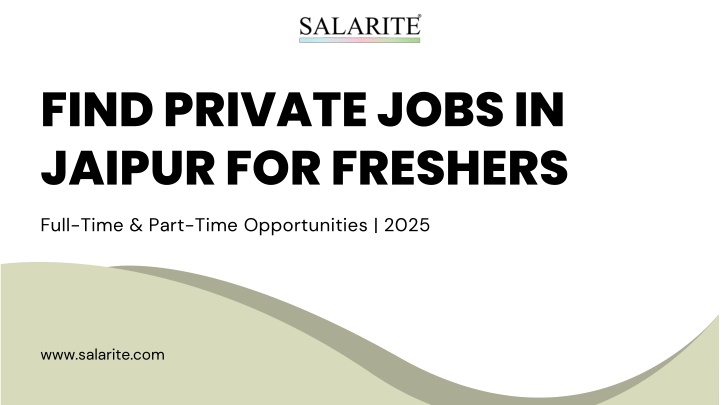 find private jobs in jaipur for freshers