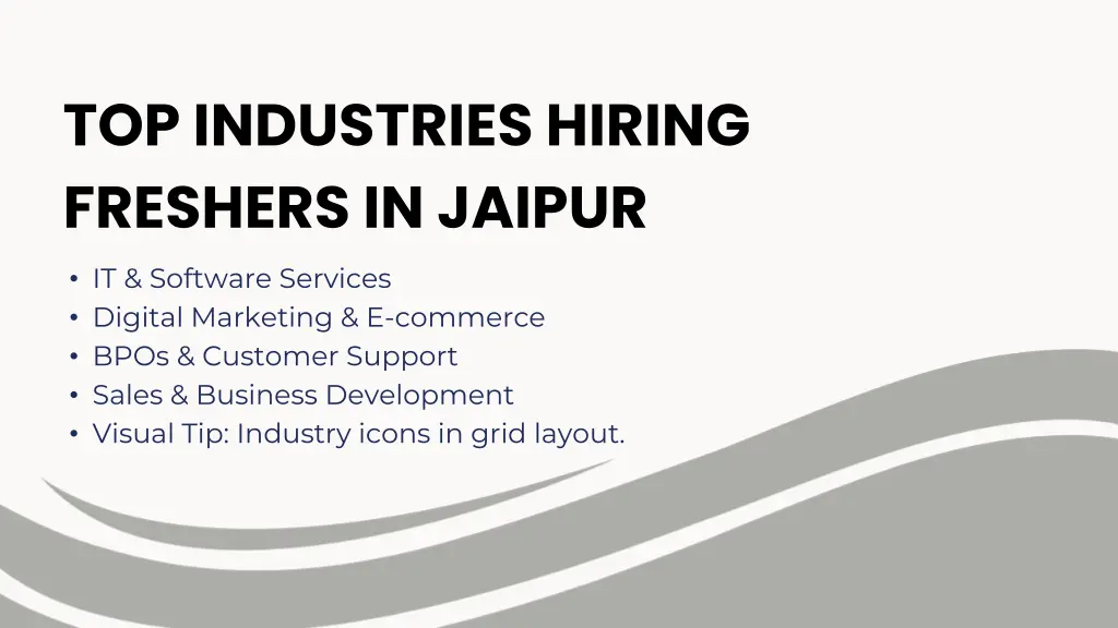 top industries hiring freshers in jaipur