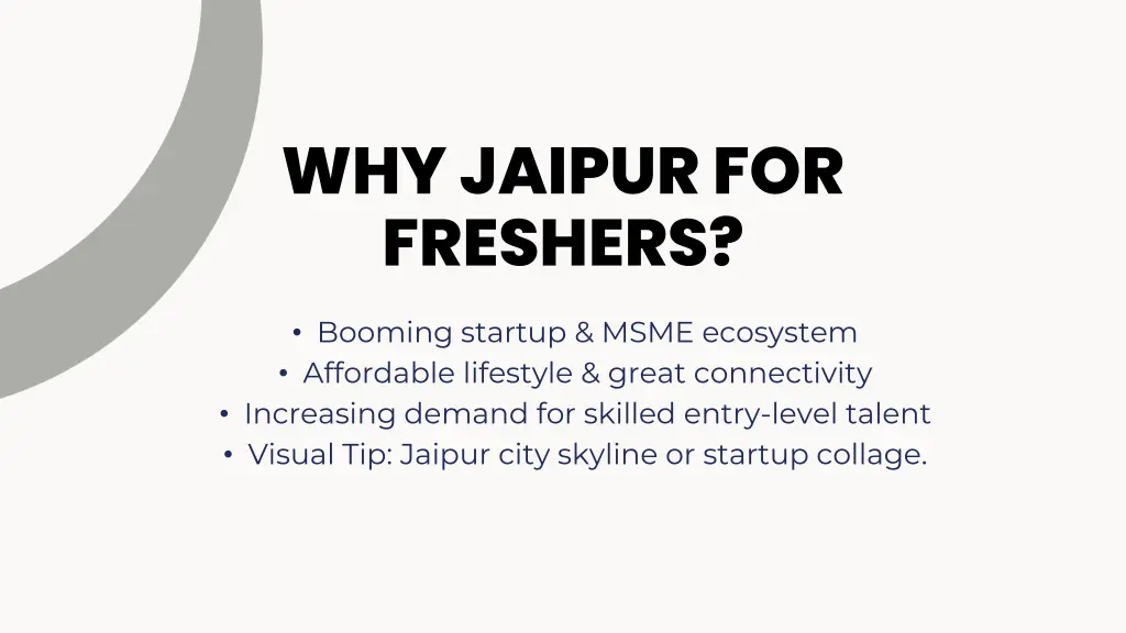 why jaipur for freshers