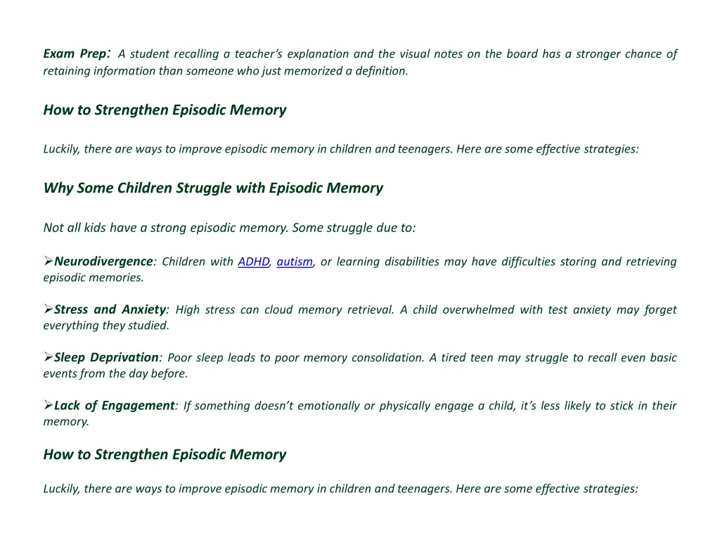 exam prep a student recalling a teacher