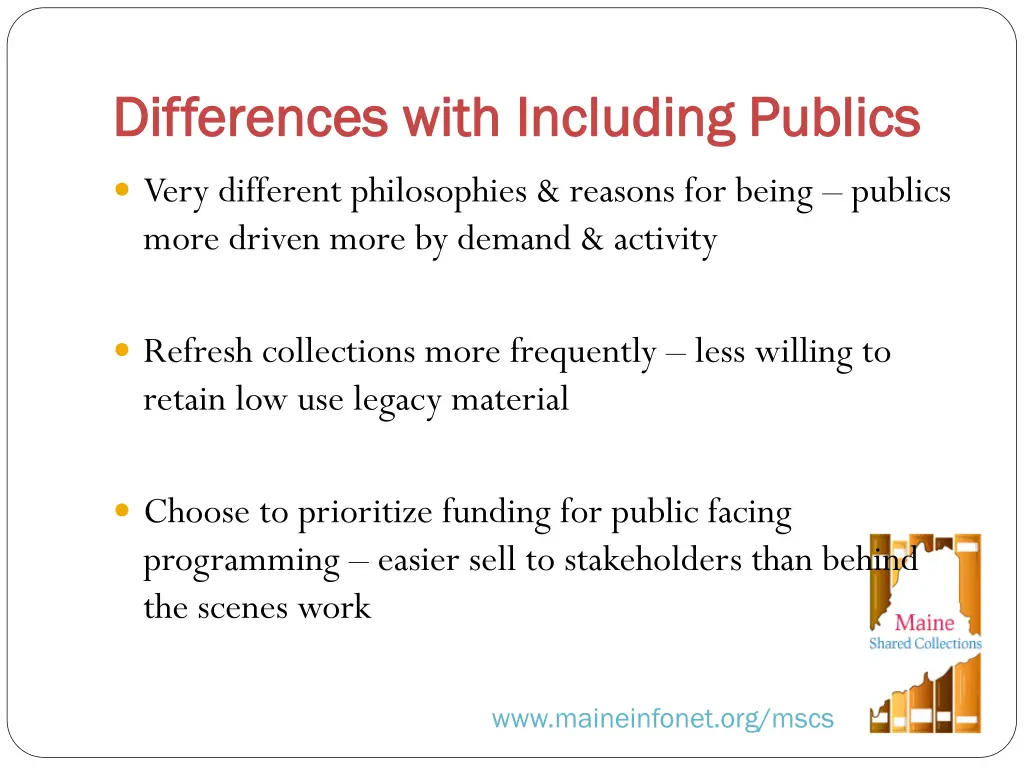 differences with including publics differences
