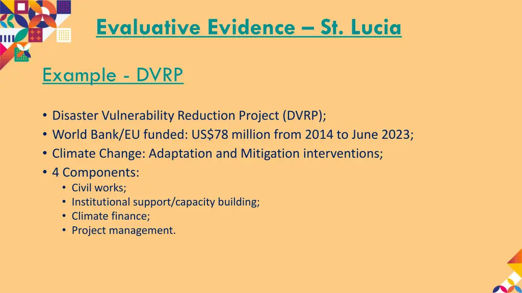 evaluative evidence st lucia 1