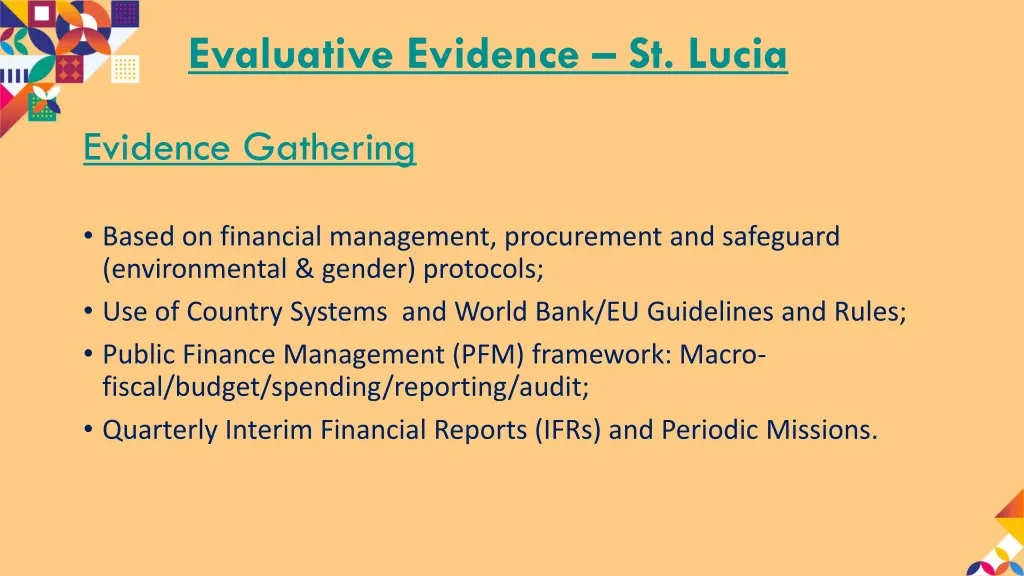 evaluative evidence st lucia 2