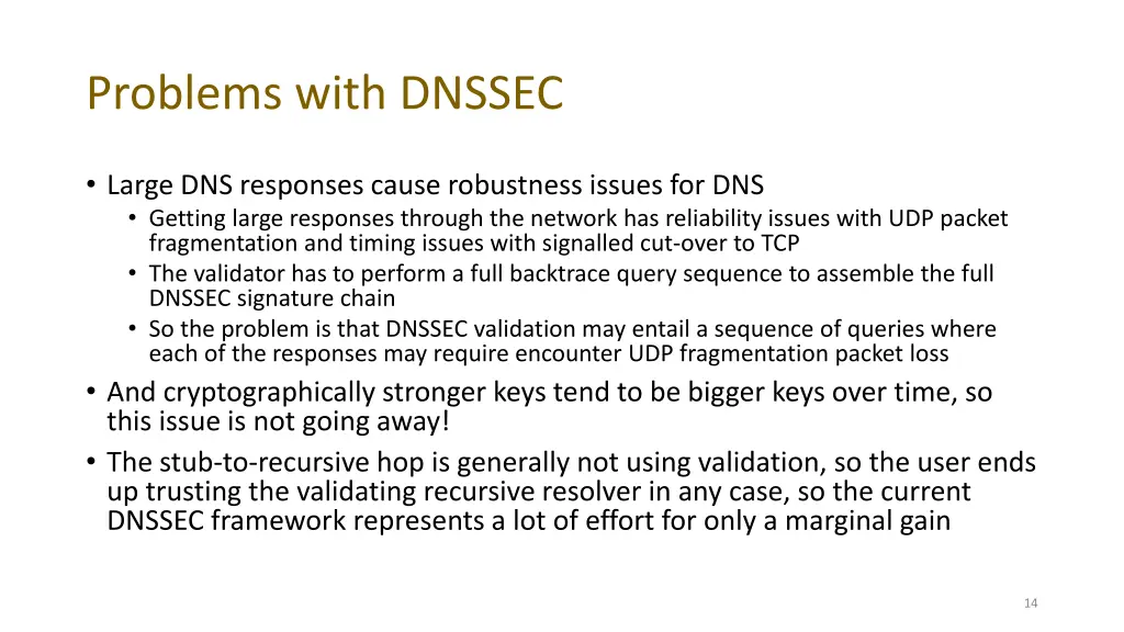 problems with dnssec